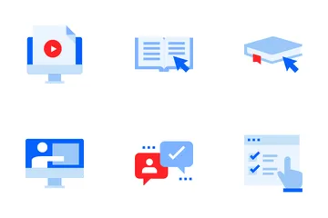 L'enseignement à distance Icon Pack