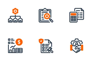 Unternehmensressourcenplanung Symbolpack