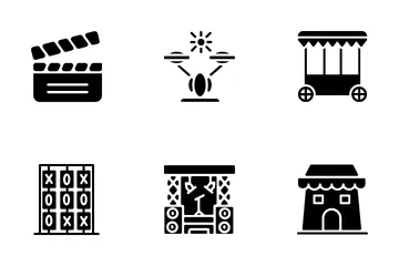 Entertainment Industry And Amusement Park Icon Pack