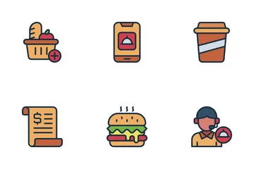 Entrega de comida Icon Pack