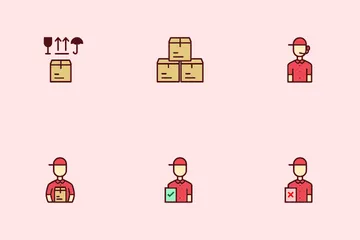 Entrega y paquete Paquete de Iconos