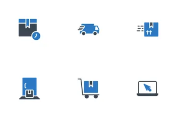 Entrepôt et expédition de marchandises Pack d'Icônes