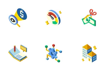 Entrepreneur Isometric - Business Ambition Icon Pack