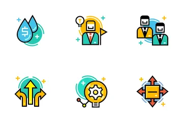 Entrepreneur Line Color - Business Ambition Icon Pack