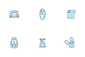 Equipamento de caminhada Pacote de Ícones