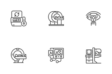 Equipamento de diagnóstico médico Pacote de Ícones