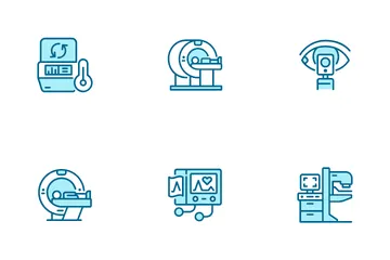 Equipamento de diagnóstico médico Pacote de Ícones