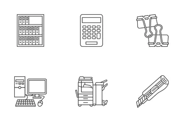 Equipamento de escritório Pacote de Ícones