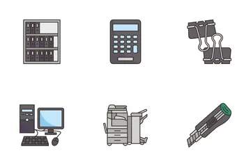 Equipamento de escritório Pacote de Ícones