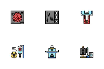 Equipamento de Radiologia Pacote de Ícones