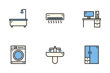 Equipamento doméstico Pacote de Ícones