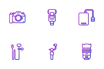 Equipamento fotográfico Pacote de Ícones