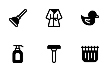 Equipamiento de baño Paquete de Iconos