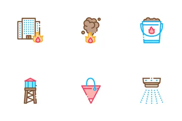 Équipement de pompier Pack d'Icônes