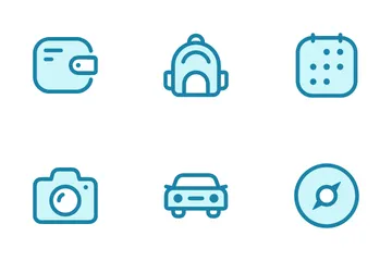 Équipement de voyage Pack d'Icônes