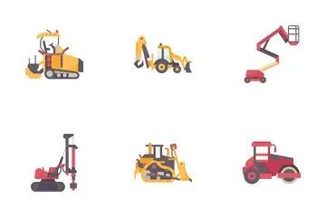 Equipo de construcción pesado Paquete de Iconos