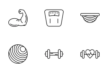 Equipo de gimnasio Paquete de Iconos