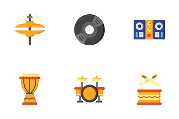 Instrumentos y equipos musicales Paquete de Iconos