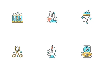 Equipo de laboratorio Paquete de Iconos