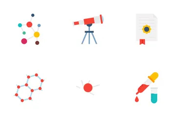 Equipos de laboratorio químico y biológico Paquete de Iconos