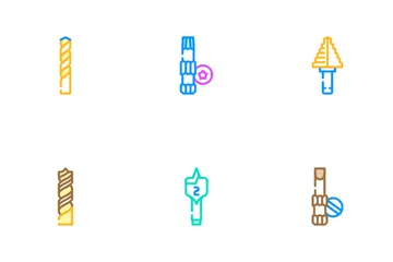 Construcción de equipos de perforación Paquete de Iconos