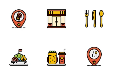 Equipo de restaurante Paquete de Iconos