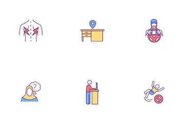 Ergonomics In Workplace Icon Pack