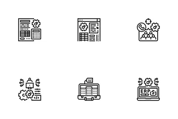 Erp Enterprise Resource Planning Icon Pack