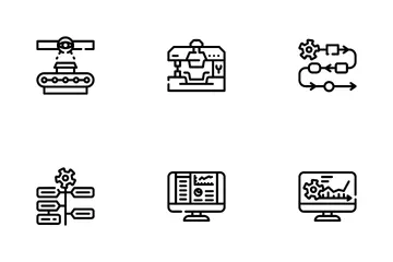 ERP-Unternehmensressourcenplanung Symbolpack