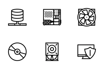 Esboço de computador e dados Pacote de Ícones