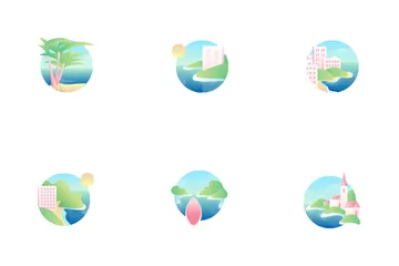 Escenas de viaje de Myni Icon Pack
