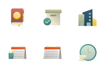 Escritório de trabalho Icon Pack