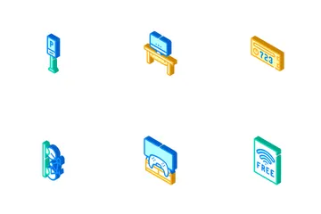 Escritório de Coworking Pacote de Ícones
