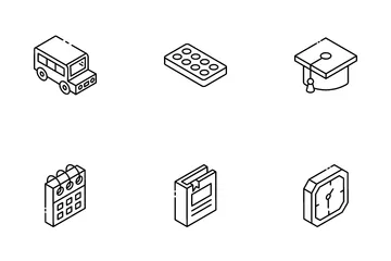 Escuela y aprendizaje electrónico Paquete de Iconos