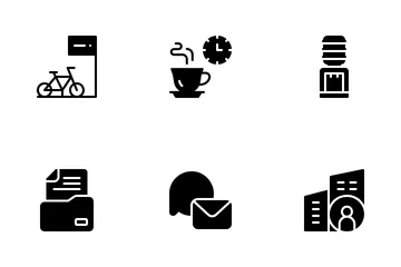 Espaço de coworking Icon Pack