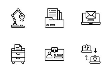 Espaço de coworking Pacote de Ícones
