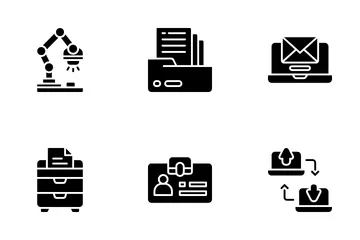 Espaço de coworking Pacote de Ícones