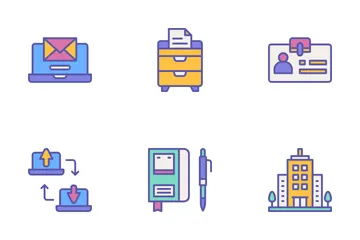 Espaço de coworking Pacote de Ícones