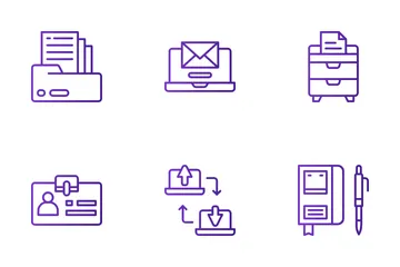 Espaço de coworking Pacote de Ícones