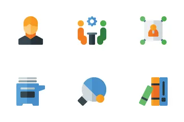 Espaço de coworking Pacote de Ícones