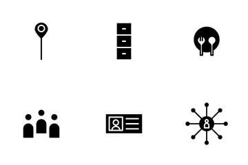 Espaço de coworking Pacote de Ícones