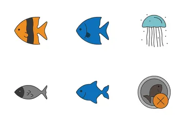 Espécies de peixes Pacote de Ícones