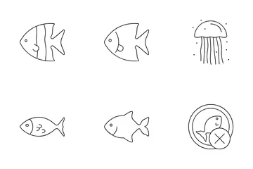 Espécies de peixes Pacote de Ícones