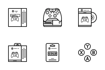 Consola Xbox One (esquema) Icon Pack