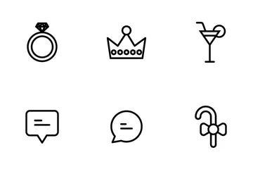 Celebración y fiesta - Esquema Paquete de Iconos