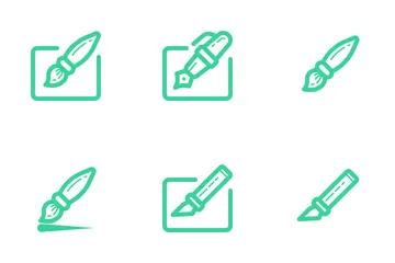 Herramientas de escritura (esquema) Paquete de Iconos