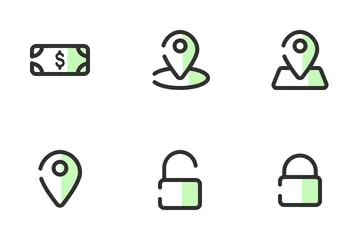 Esquema completo de negocios y comercio electrónico Paquete de Iconos