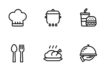 Essen und Restaurant Symbolpack