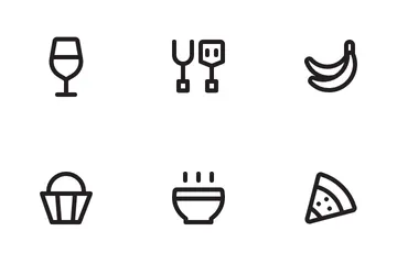 Essen und Restaurant Symbolpack