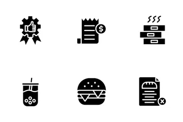 Lebensmittellieferservice Icon Pack